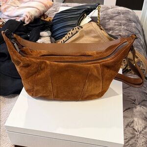Hammitt Tan Suede Shoulder Bag